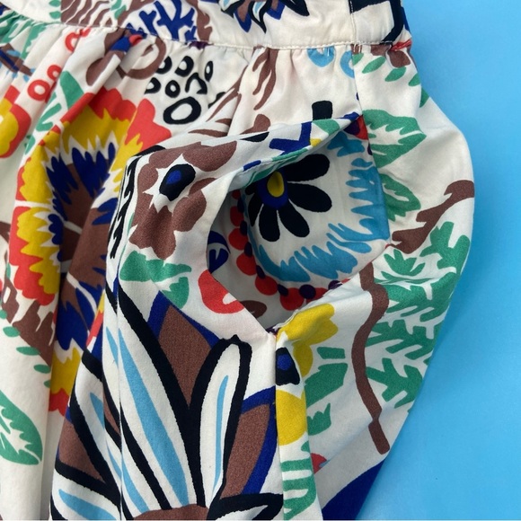 Boden White Cotton Floral Multicolor Skirt US 8R - Picture 4 of 6